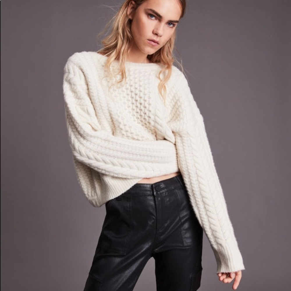 AllSaints France Sweater in chalk white NWT size medium.